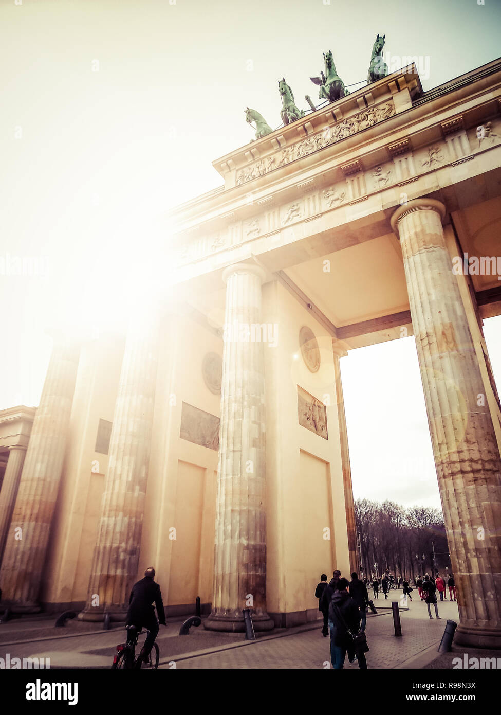 Brandenburger Tor, Berlino, Germania Foto Stock