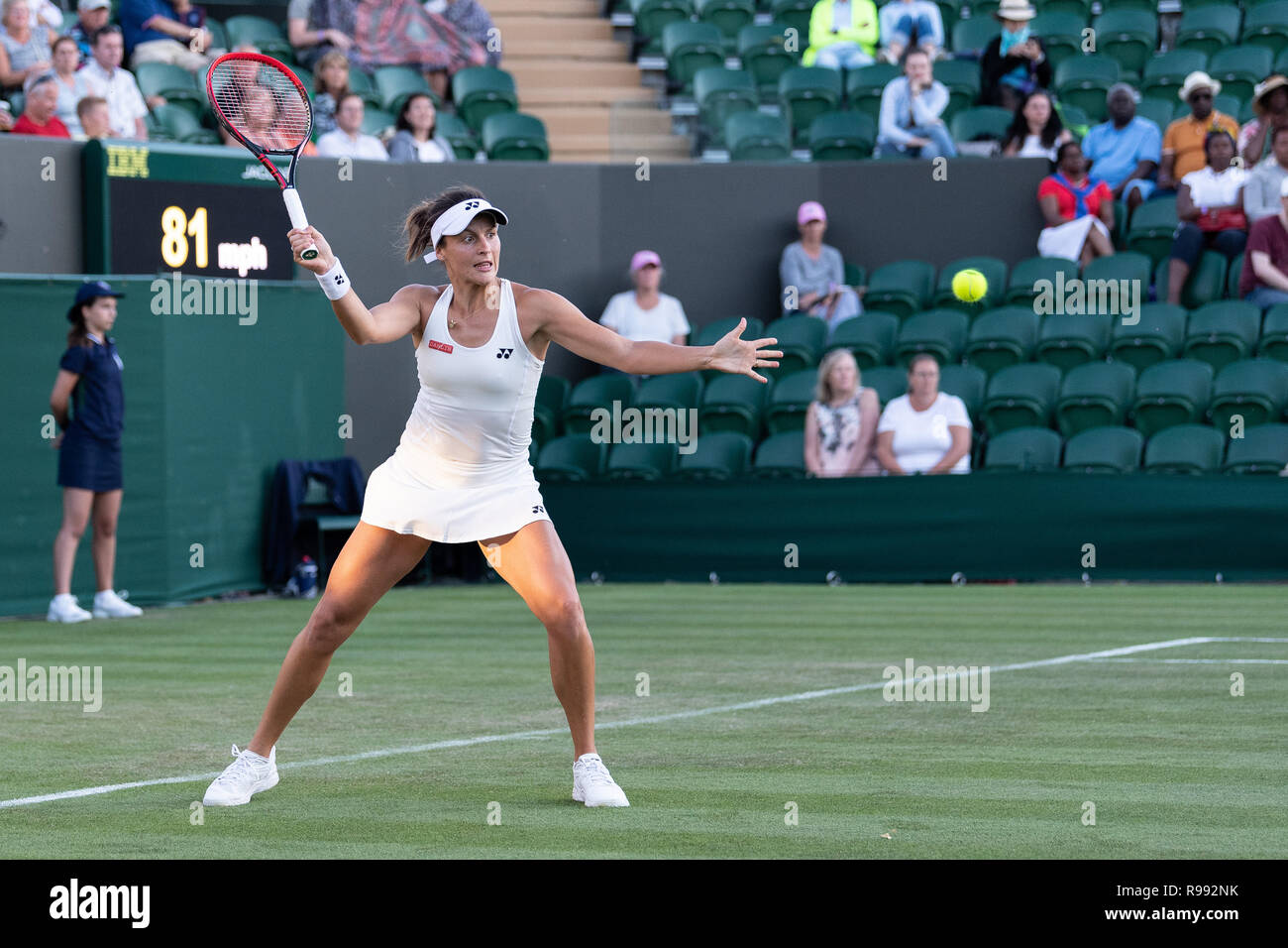 02 luglio 2018. Il torneo di Wimbledon Tennis Championships 2018 tenutosi presso il All England Lawn Tennis e Croquet Club di Londra, Inghilterra, Regno Unito. Elina Svitolina ( Foto Stock