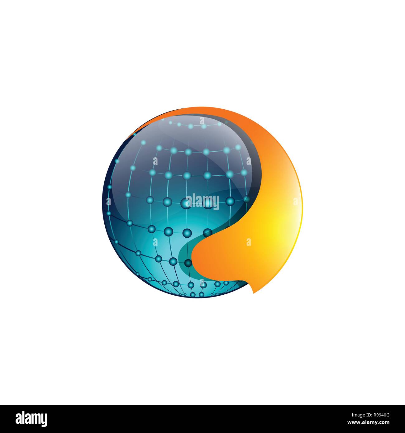 Vettore logo del pianeta. Vettore di orbita satellitare e logo. Cosmos logo. Pianeta miglior logo. Pianeta concetto logo. Pianeta logo web. Icona del pianeta. Pianeta Icona app Illustrazione Vettoriale