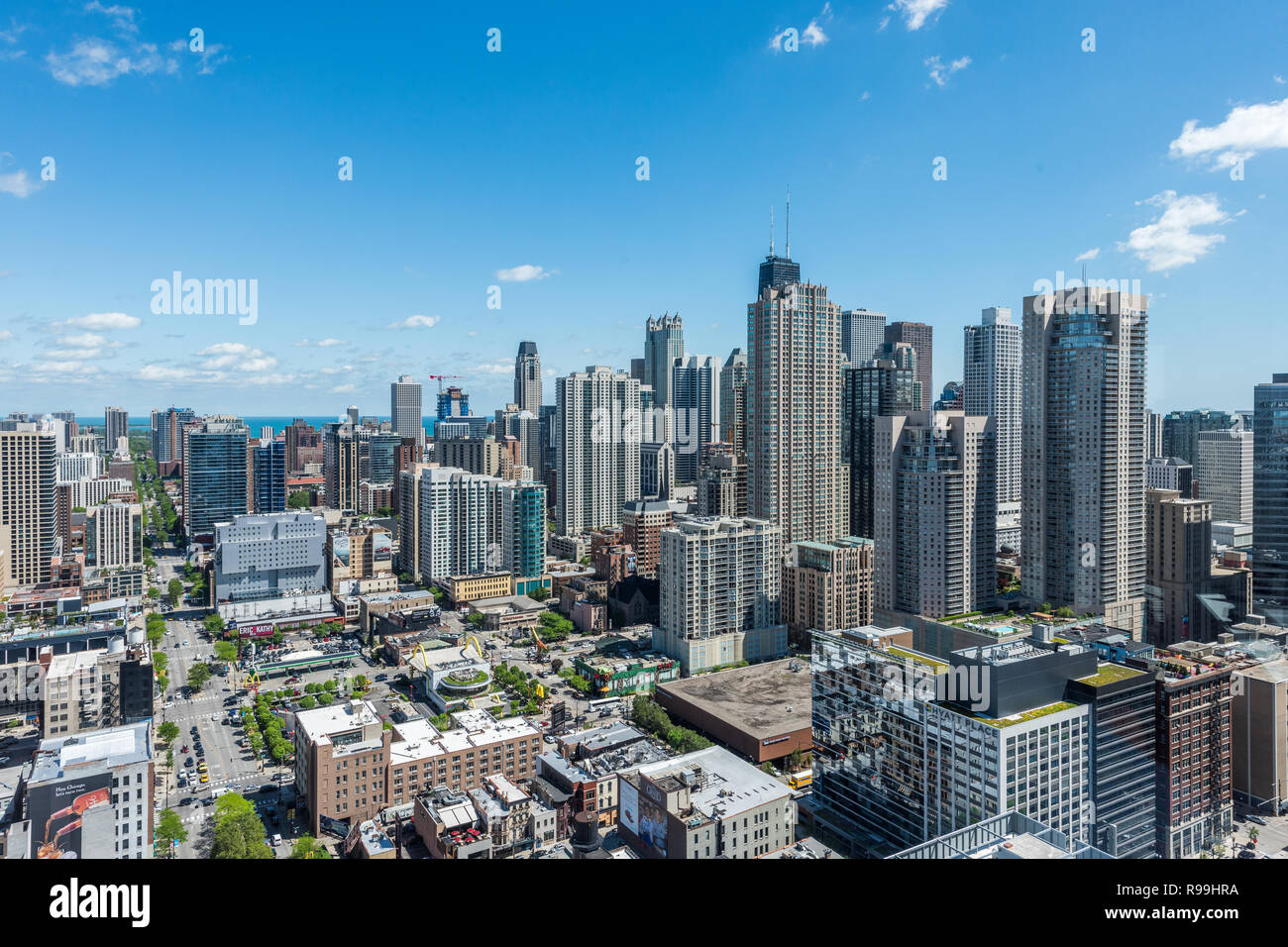 Edifici nel centro di Chicago Foto Stock