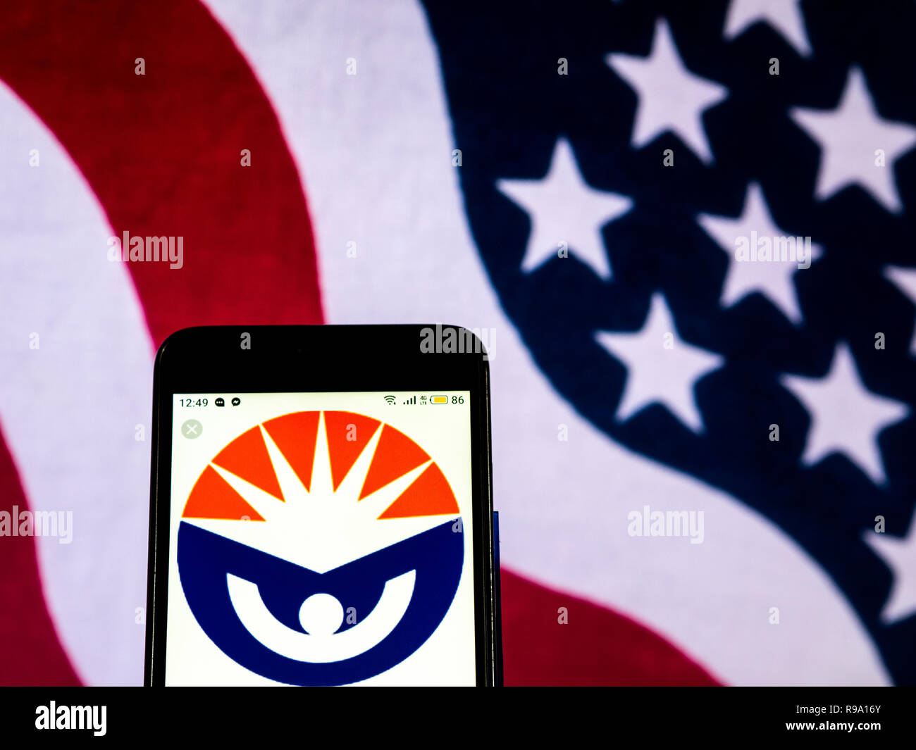 Becton Dickinson logo azienda vede visualizzato sul telefono intelligente Foto Stock