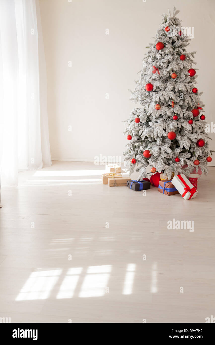 Natale Bianco Interno Albero Di Natale Doni Anno Nuovo Foto
