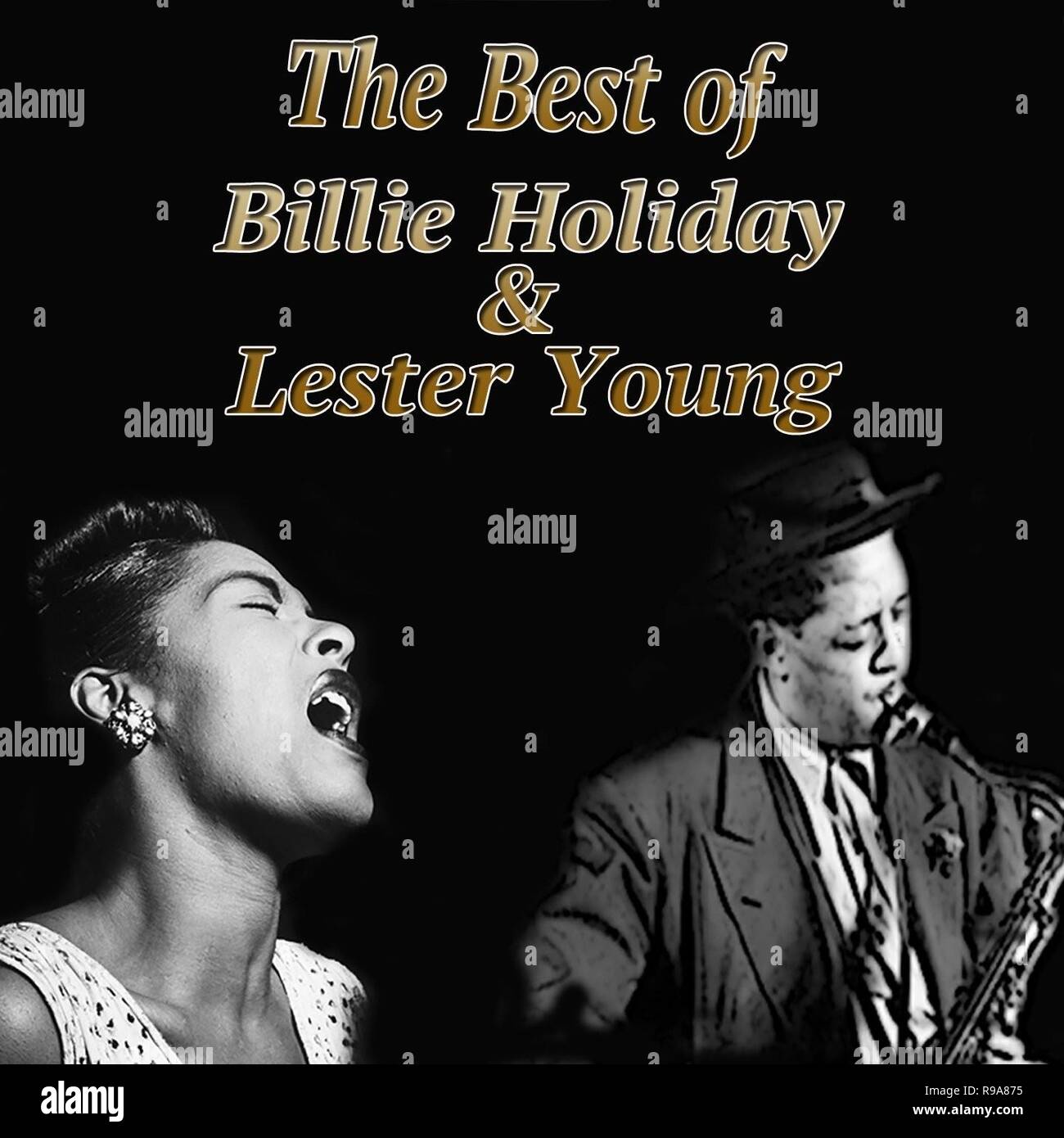 Portada del discoteca 'il meglio di Billie Holiday & Lester Young'. Foto Stock