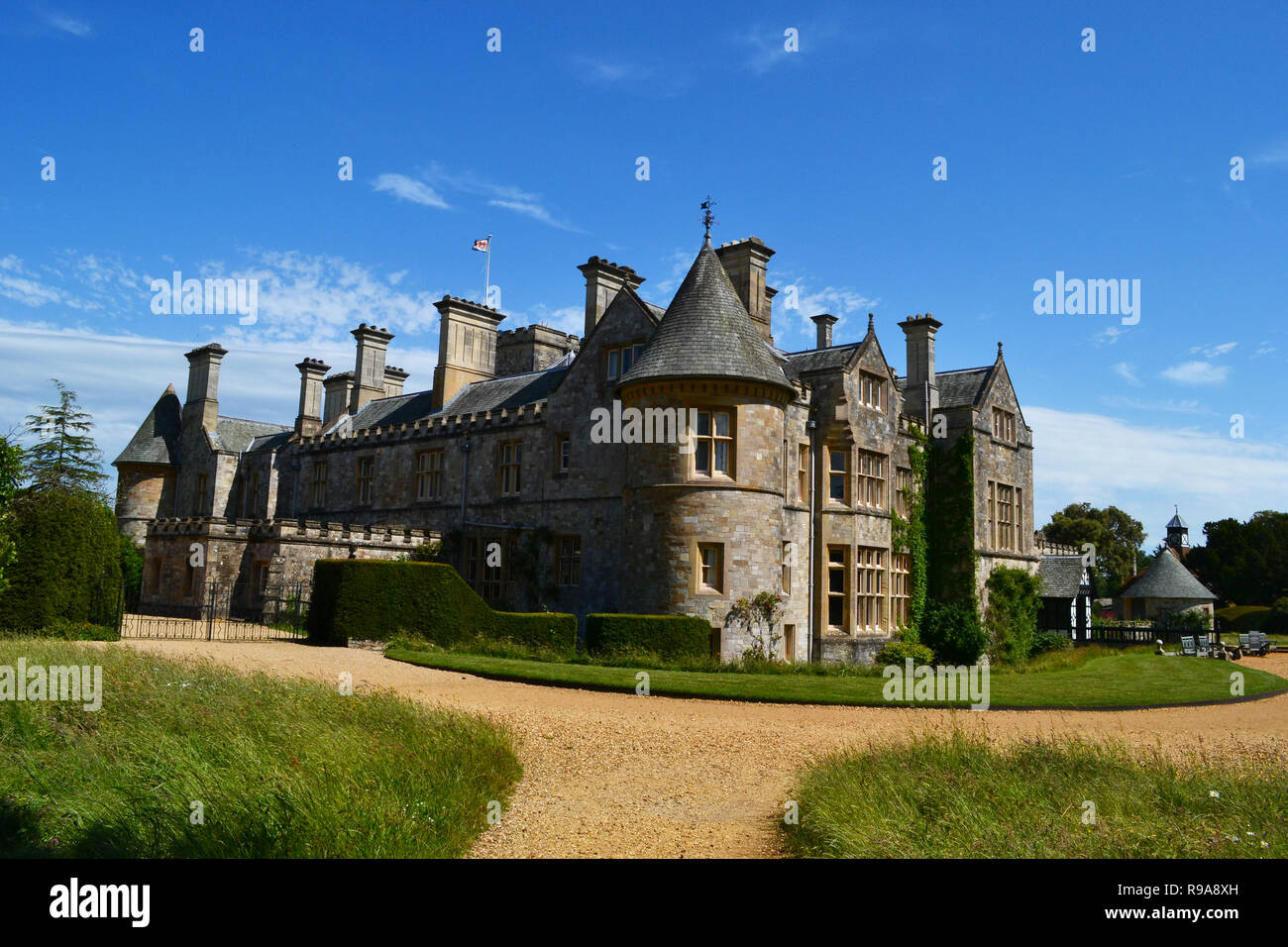 Signore Montagu's Palace House a Beaulieu National Motor Museum e Giardini, New Forest, Hampshire, Regno Unito Foto Stock