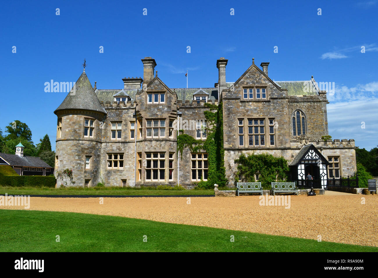 Signore Montagu's Palace House a Beaulieu National Motor Museum e Giardini, New Forest, Hampshire, Regno Unito Foto Stock