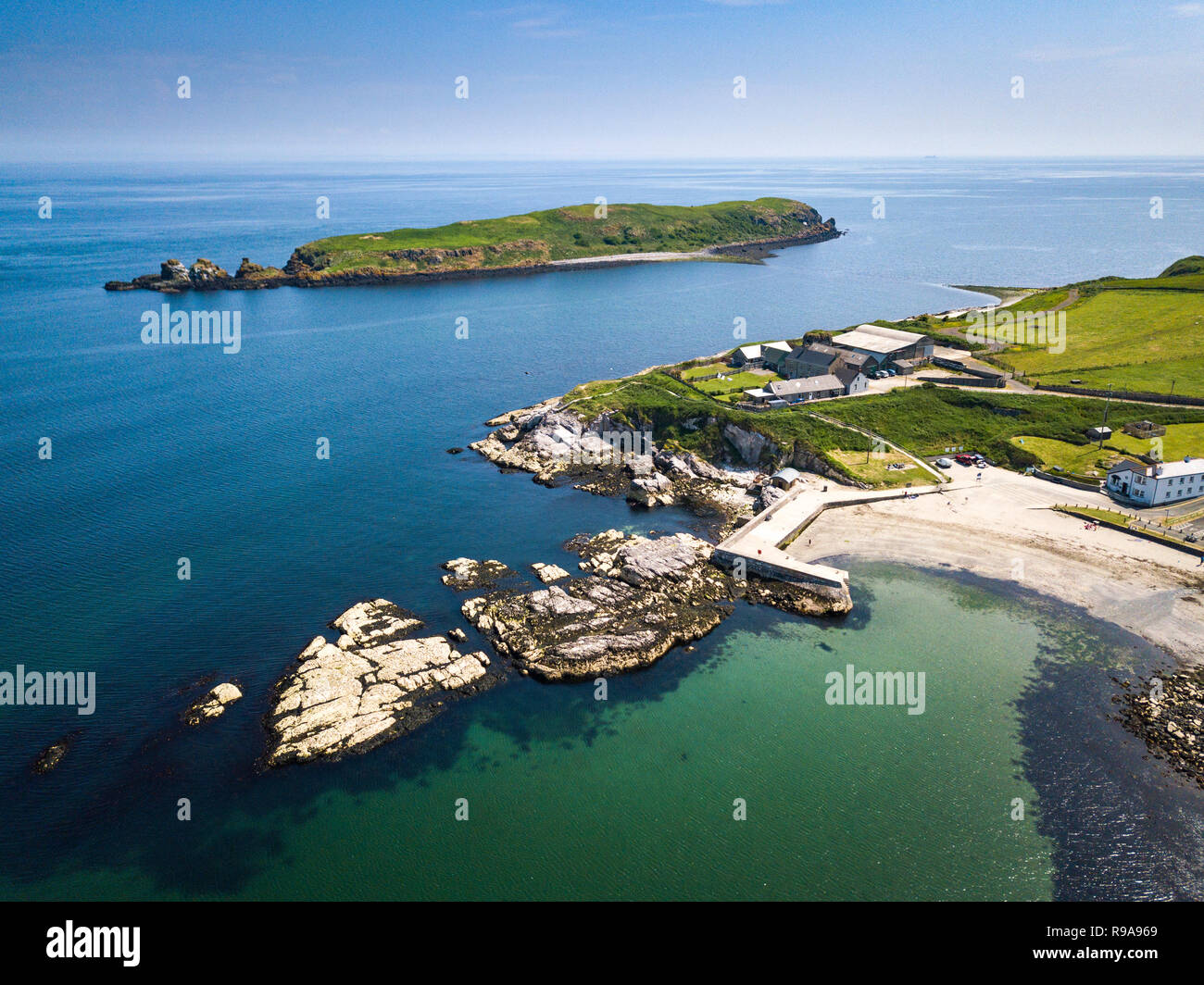 Portmuck, Islandmagee, Co. Antrim, Irlanda del Nord Foto Stock