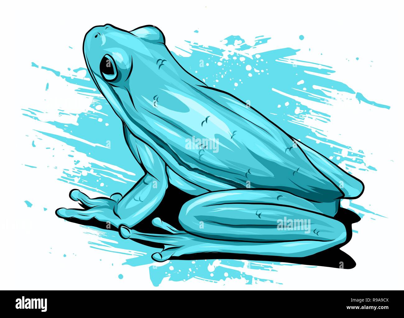 Illustartion rana verde disegno vettoriale Illustrazione Vettoriale