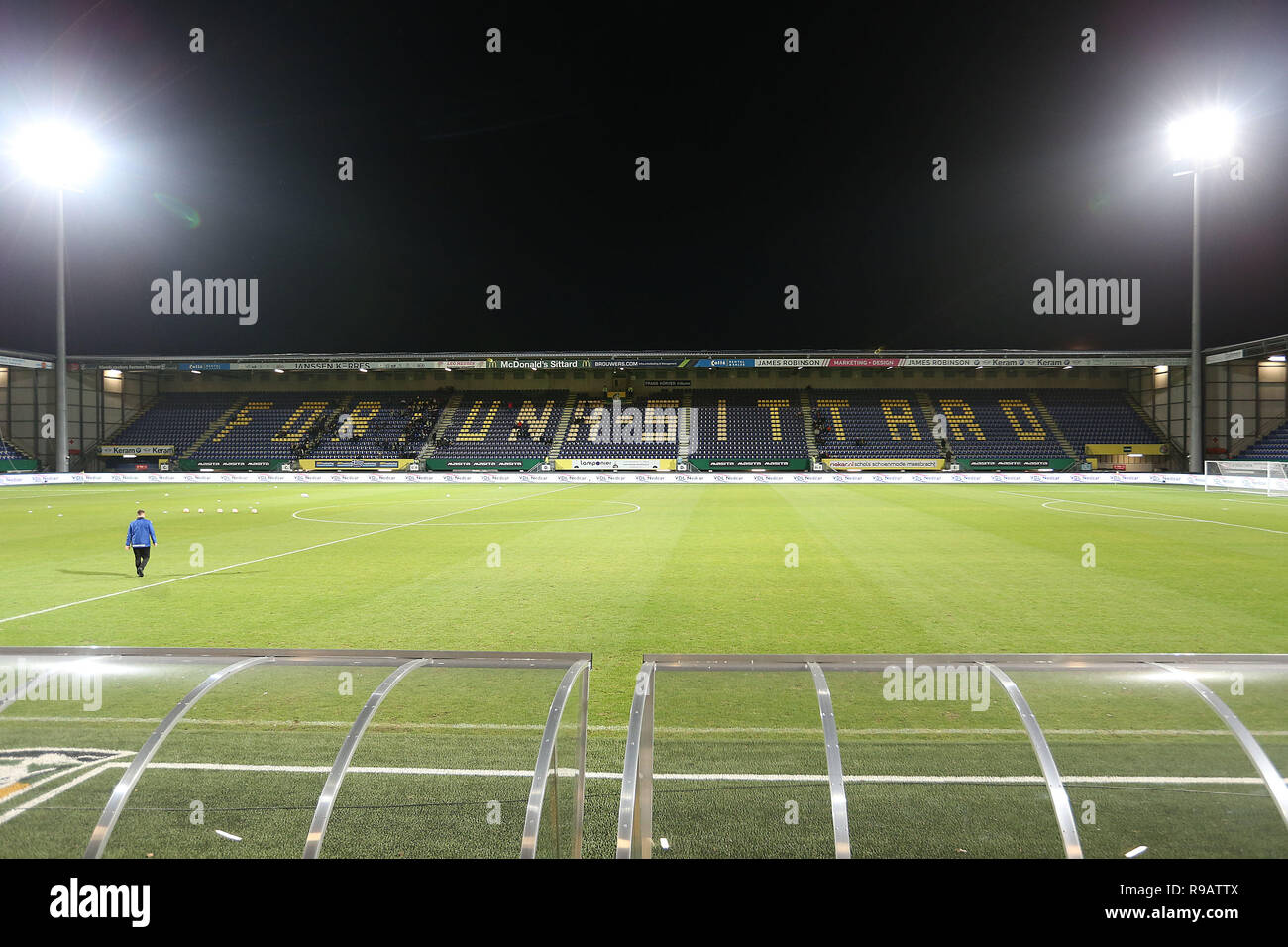 SITTARD, Paesi Bassi, 22-12-2018, calcio, Fortuna Sittard - FC Groningen, olandese eredivisie Fortuna Sittard Stadium, stagione 2018-2019, Fortuna Sittard Stadium Foto Stock