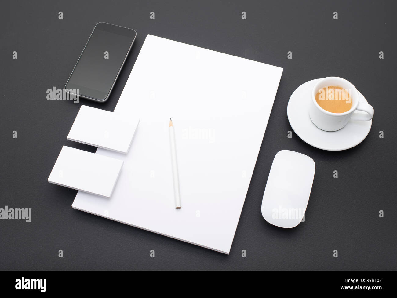 Corporate identity e mobile web design template Foto Stock