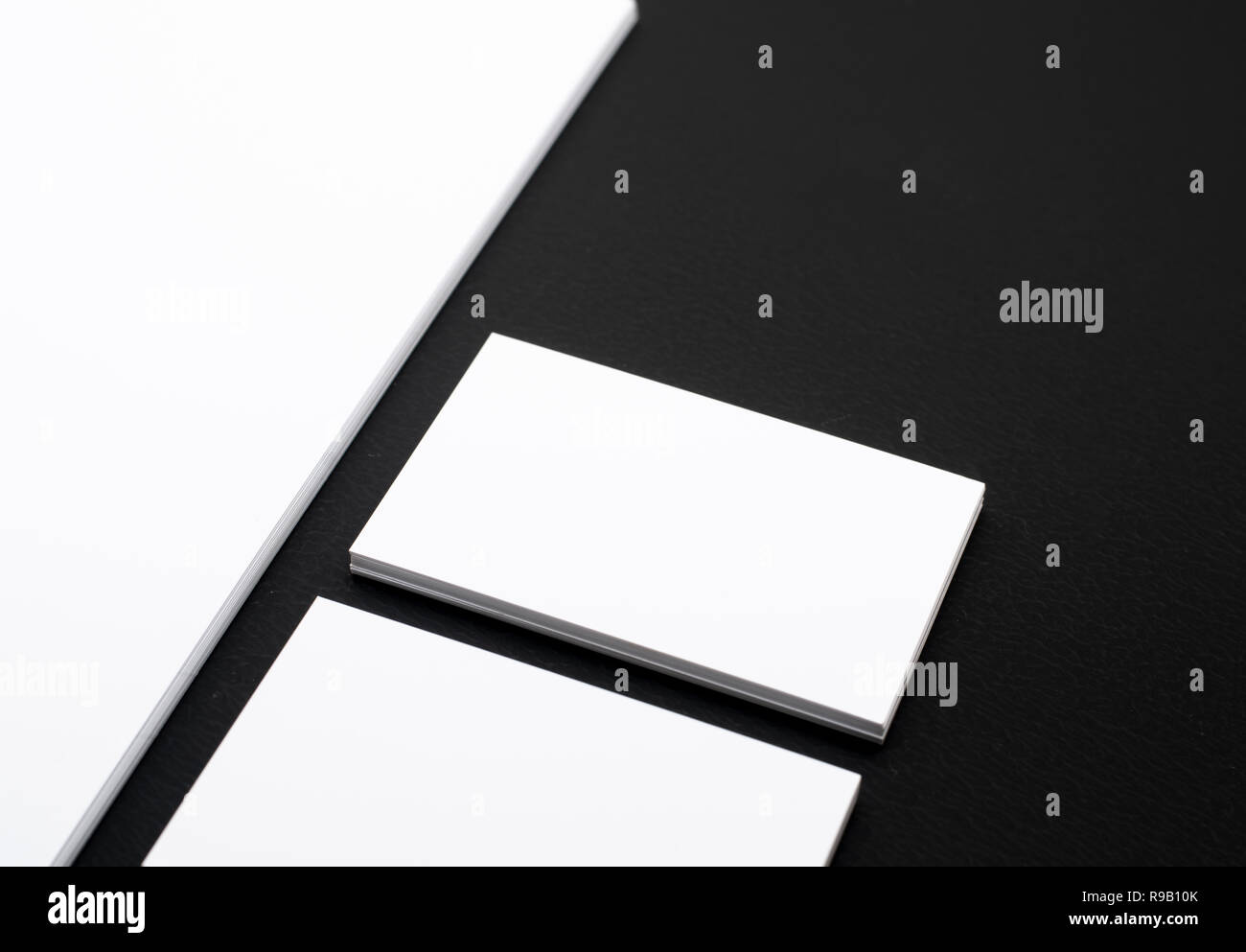 Primo piano business cards modello di progetto Foto Stock