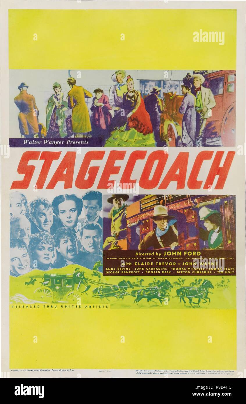 Pellicola originale titolo: STAGECOACH. Titolo inglese: STAGECOACH. Anno: 1939. Direttore: JOHN FORD. Credito: United Artists / Album Foto Stock