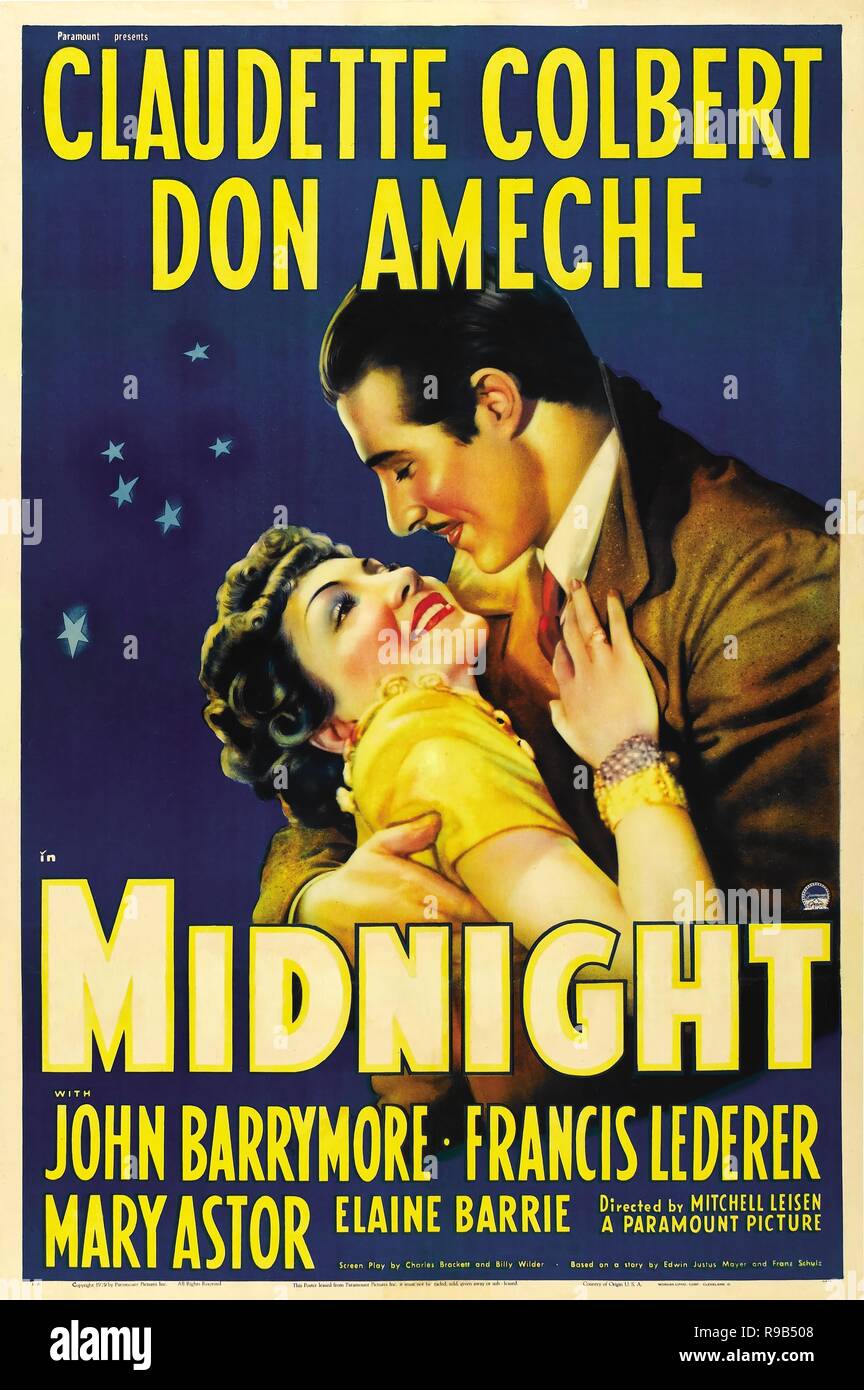 Pellicola originale titolo: mezzanotte. Titolo italiano: la mezzanotte. Anno: 1939. Direttore: MITCHELL LEISEN. Credito: Paramount Pictures / Album Foto Stock