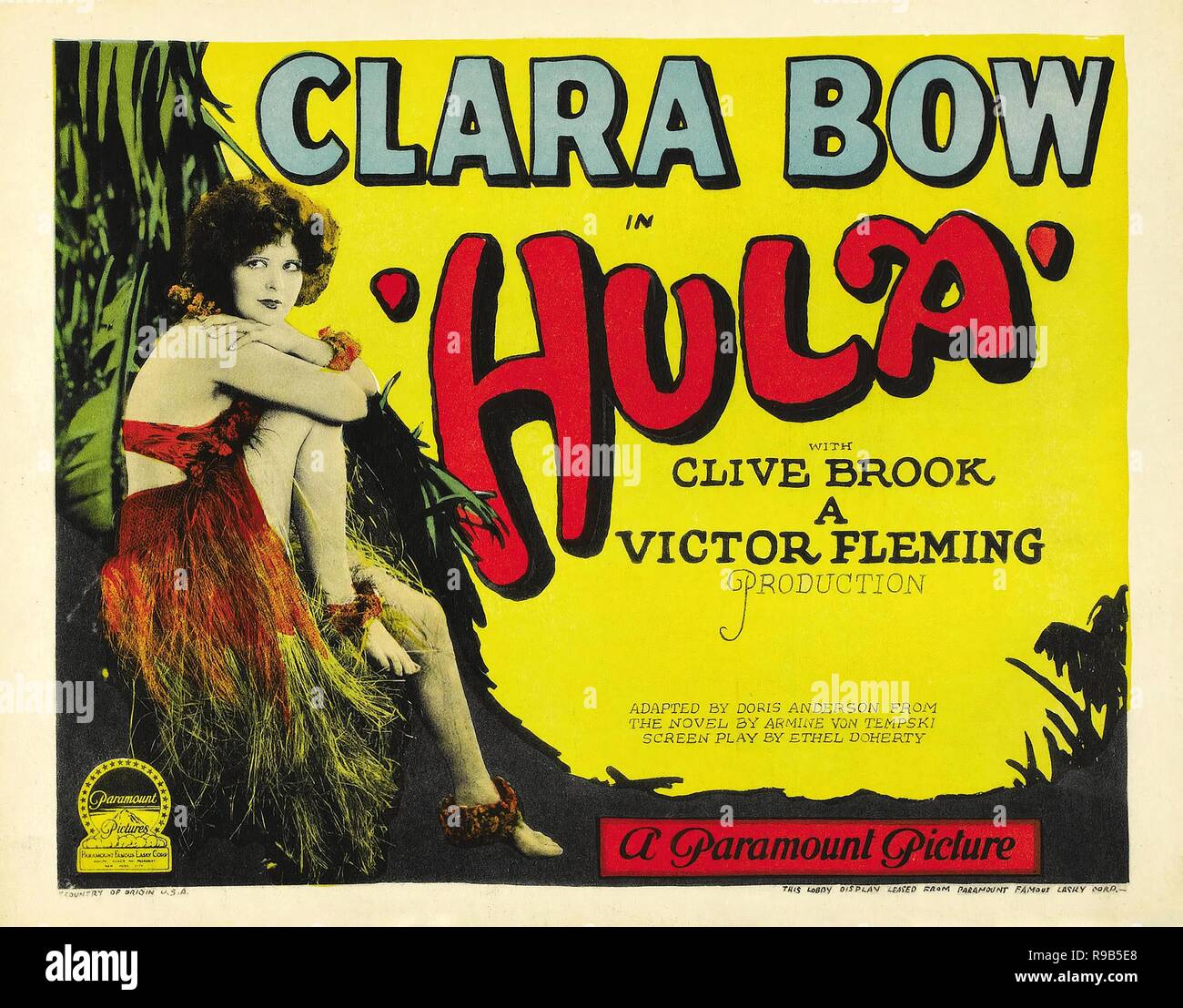 Pellicola originale titolo: hula. Titolo inglese: hula. Anno: 1927. Direttore: Victor Fleming. Credito: Paramount Pictures / Album Foto Stock