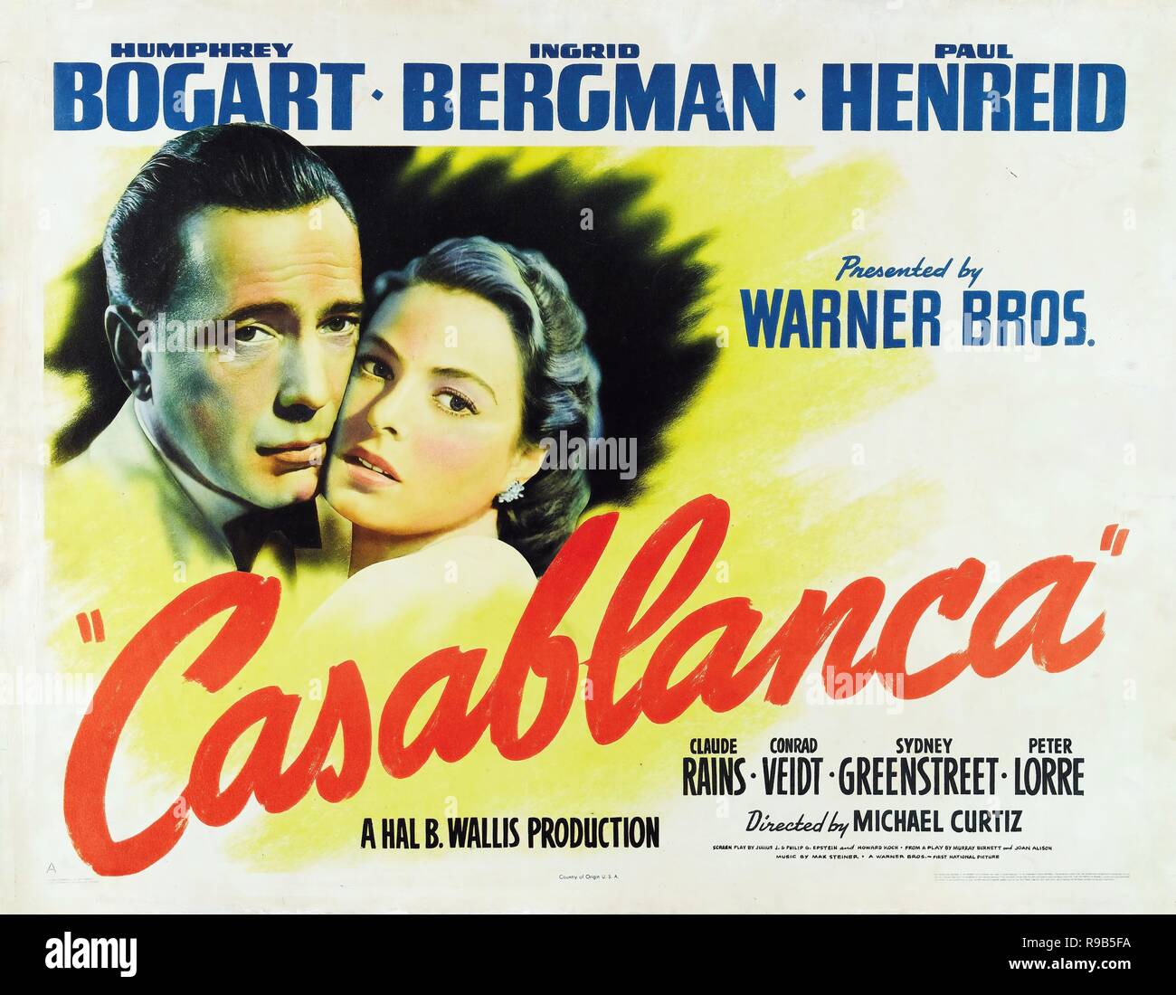 Pellicola originale titolo: Casablanca. Titolo inglese: Casablanca. Anno: 1942. Direttore: Michael Curtiz. Credito: WARNER BROTHERS / Album Foto Stock