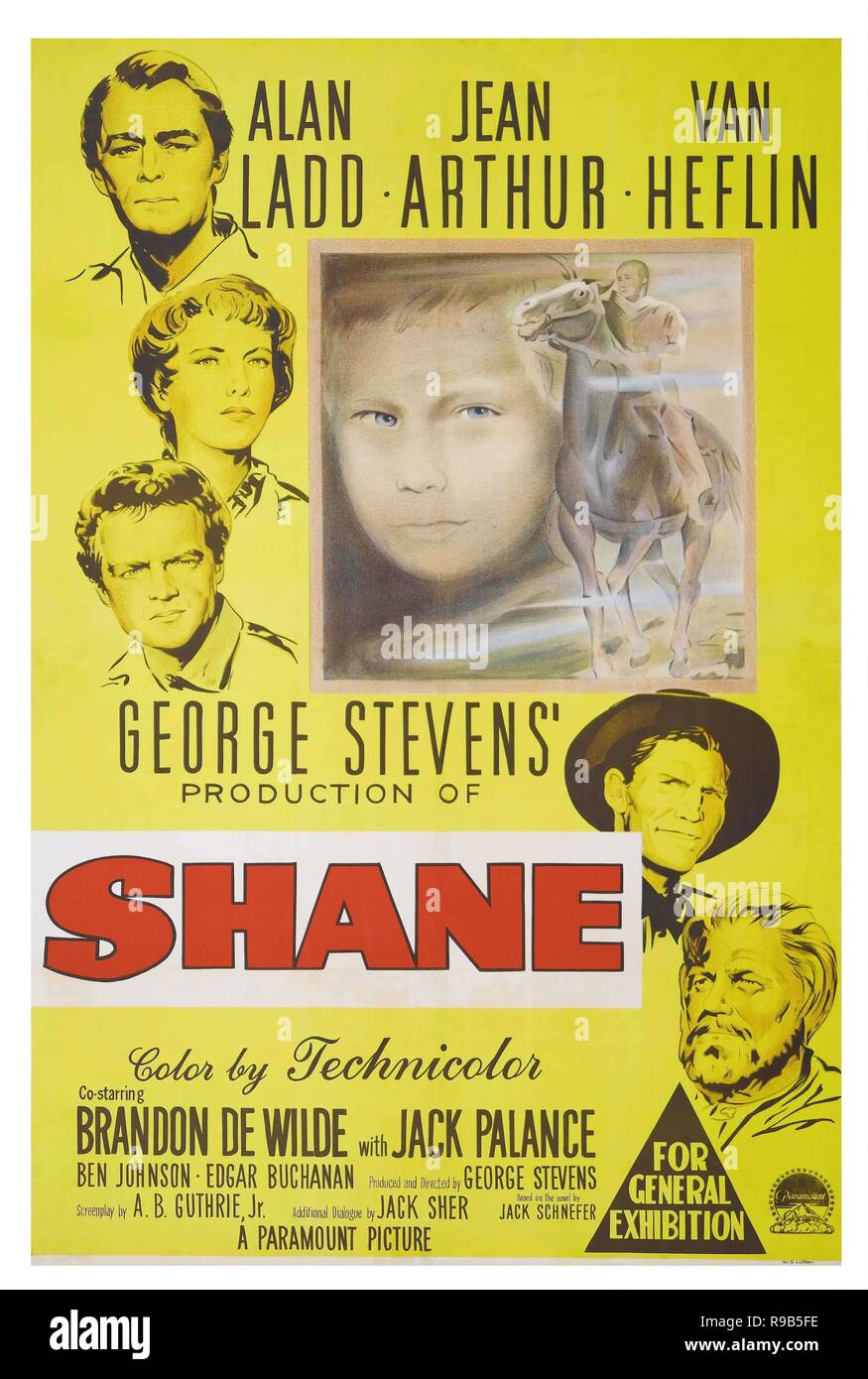 Pellicola originale titolo: Shane. Titolo inglese: Shane. Anno: 1953. Direttore: George Stevens. Credito: Paramount Pictures / Album Foto Stock