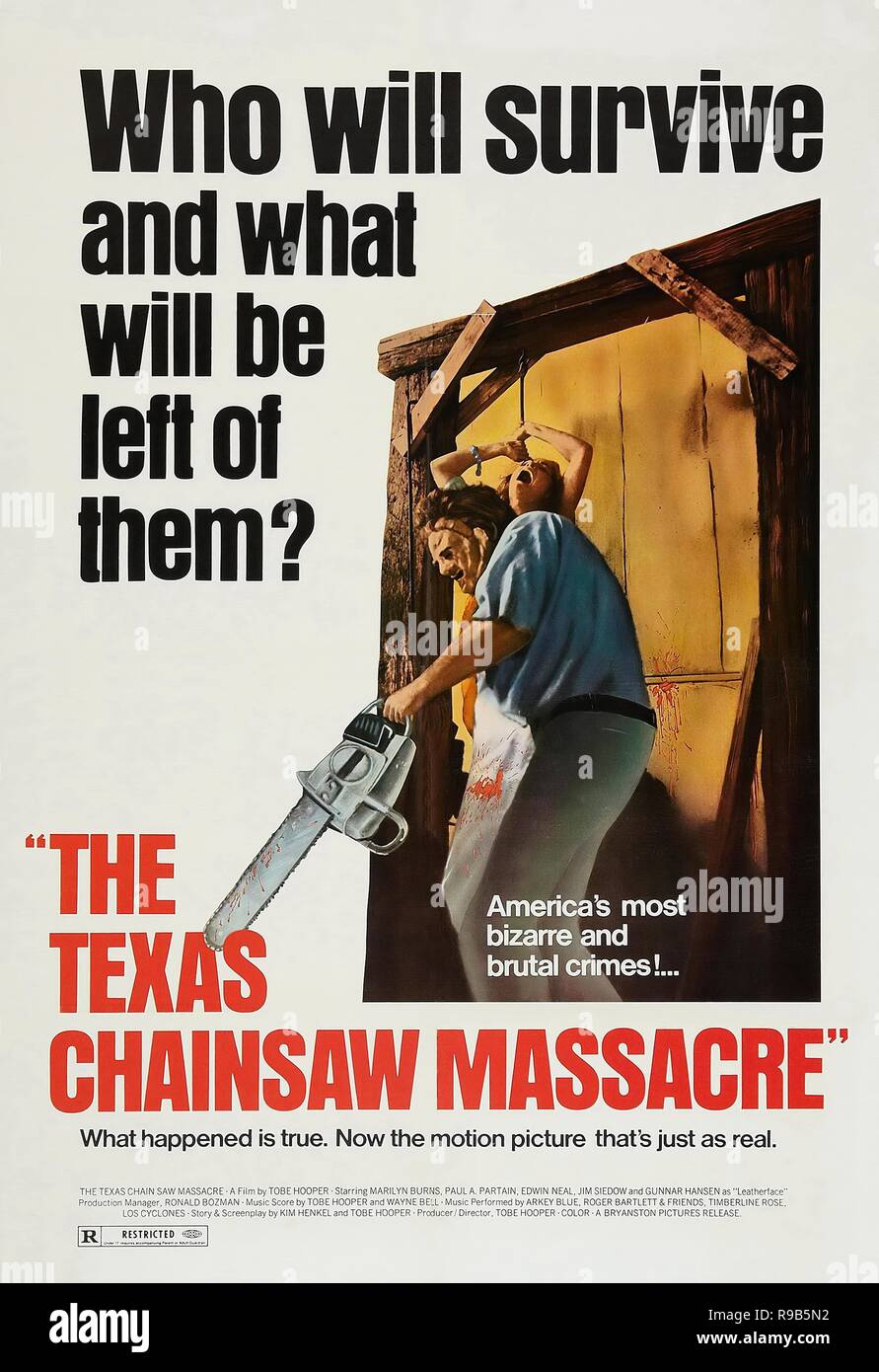 Pellicola originale titolo: IL TEXAS MOTOSEGA massacro. Titolo inglese: IL TEXAS MOTOSEGA massacro. Anno: 1974. Direttore: Tobe Hooper. Credito: Vortex / Album Foto Stock