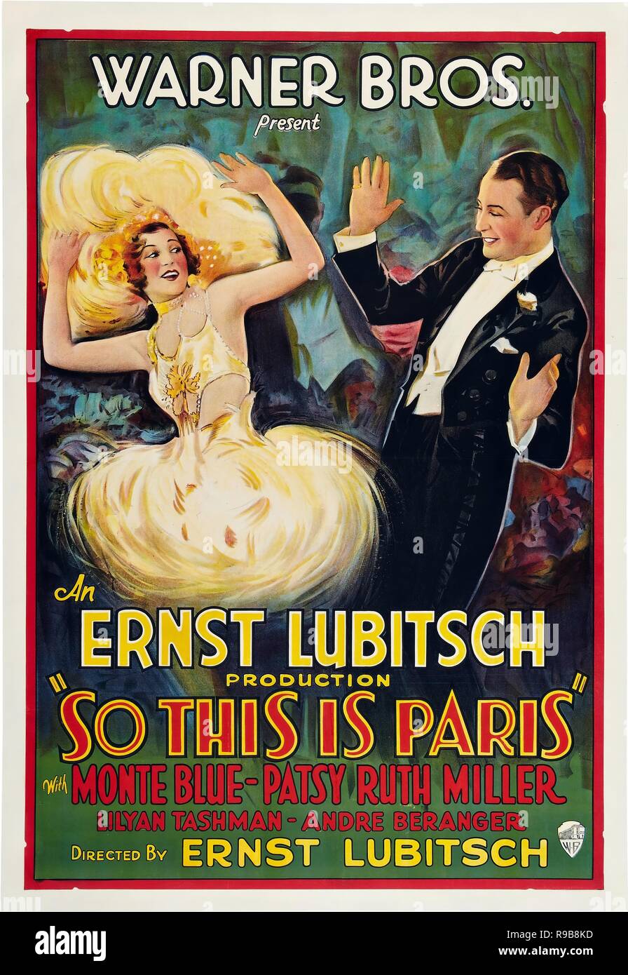 Pellicola originale titolo: così questo è Parigi. Titolo inglese: così questo è Parigi. Anno: 1926. Direttore: ERNST LUBITSCH. Credito: Paramount Pictures / Album Foto Stock