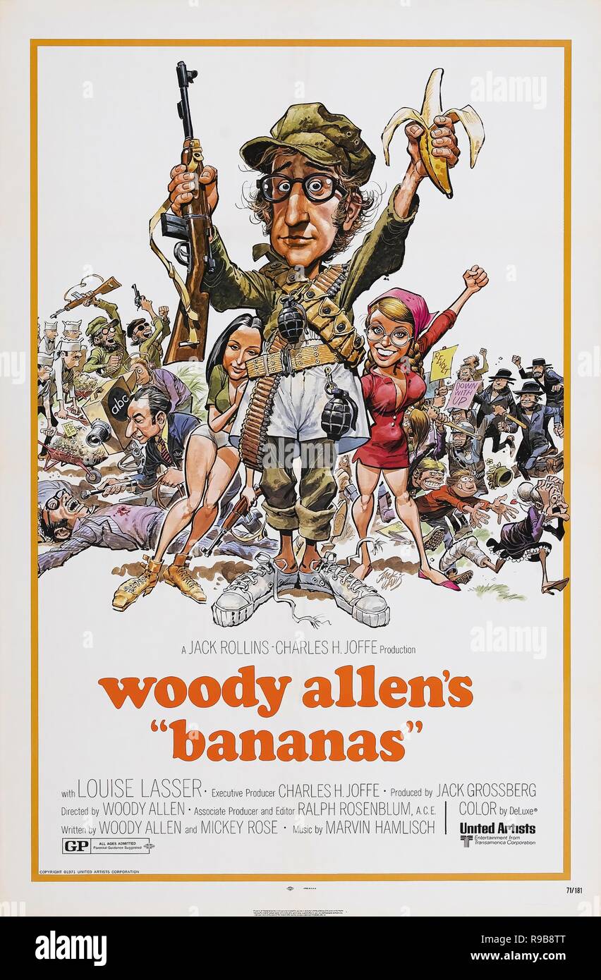 Pellicola originale titolo: banane. Titolo inglese: banane. Anno: 1971. Direttore: WOODY ALLEN. Credito: United Artists / Album Foto Stock