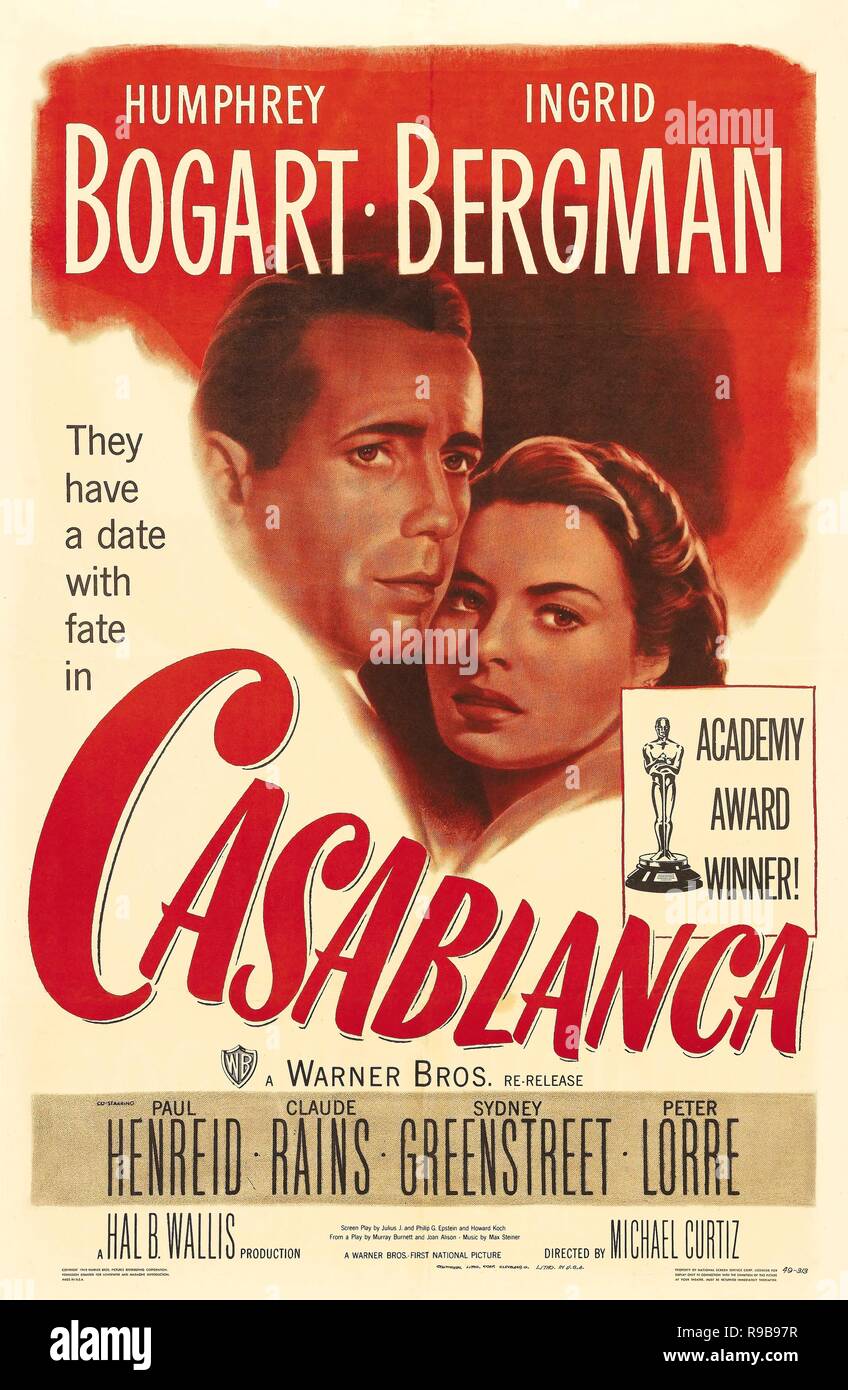 Pellicola originale titolo: Casablanca. Titolo inglese: Casablanca. Anno: 1942. Direttore: Michael Curtiz. Credito: WARNER BROTHERS / Album Foto Stock
