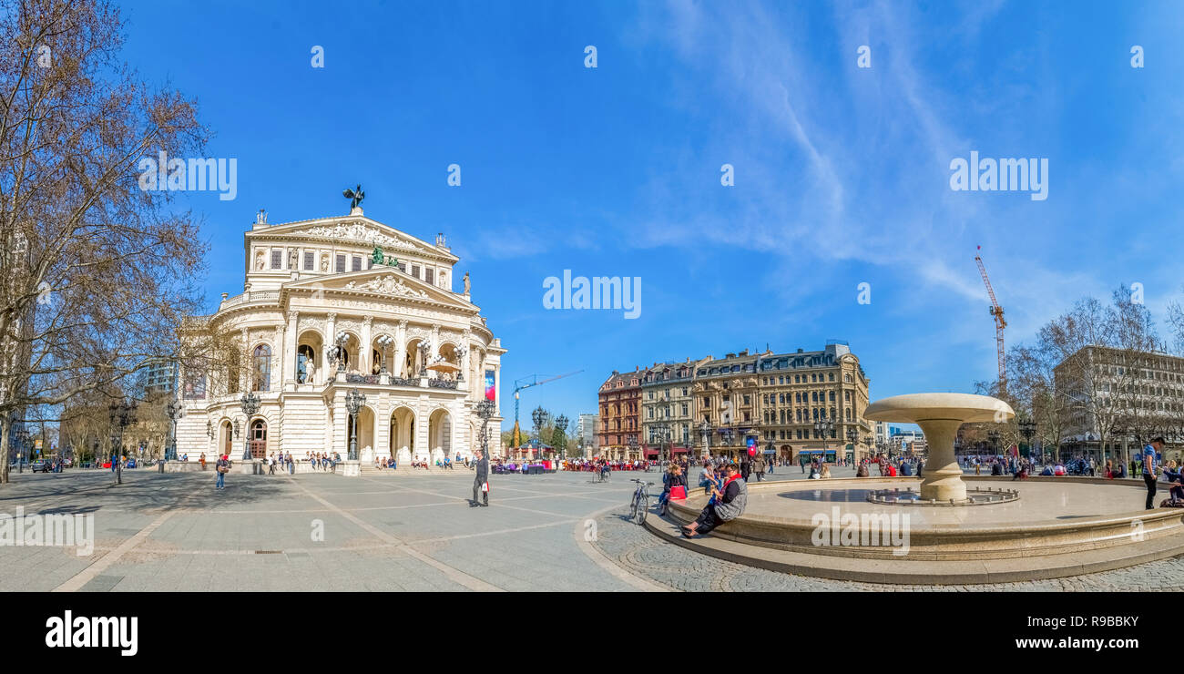 Opera Square, Frankfurt am Main, Germania Foto Stock