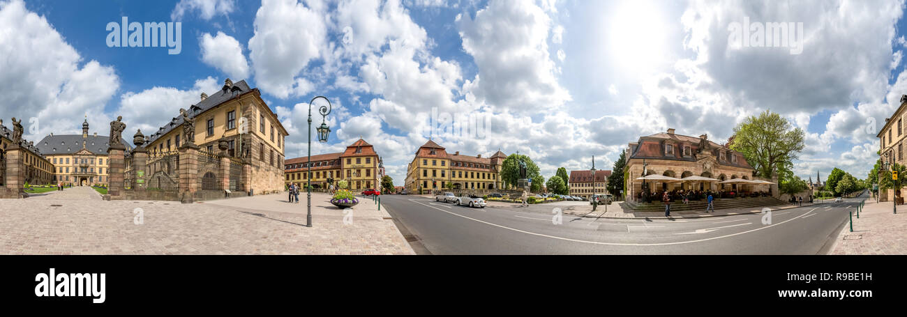 La storia della città di Fulda, Germania Foto Stock