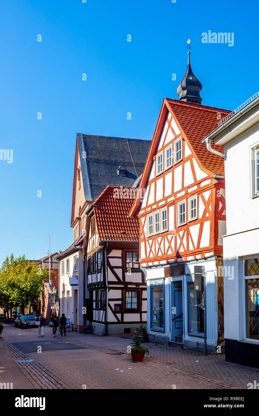 La storia della città di Hofheim am Taunus, Germania Foto Stock