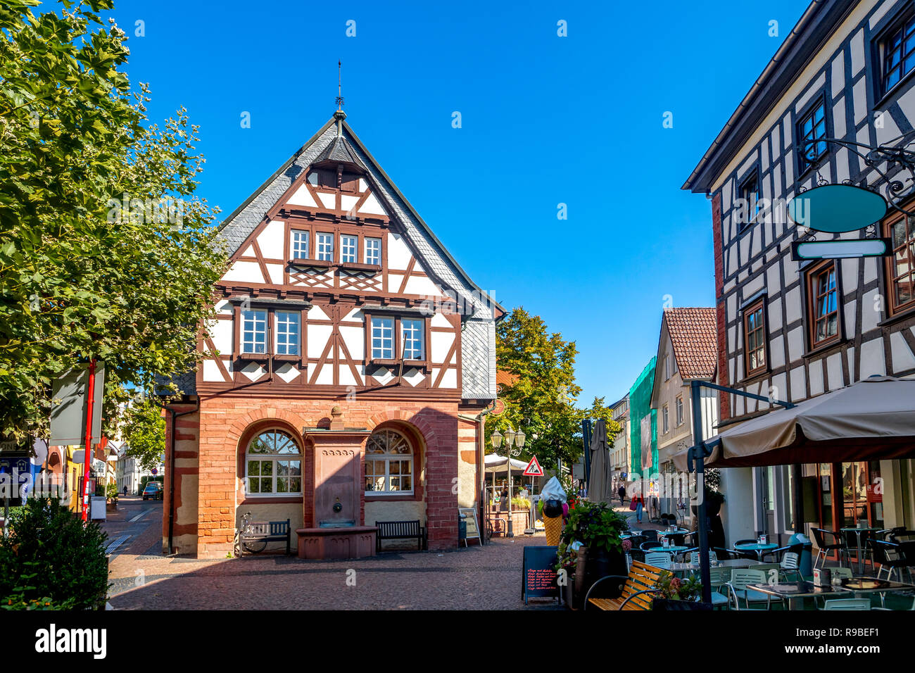 Il municipio, Hofheim am Taunus, Germania Foto Stock