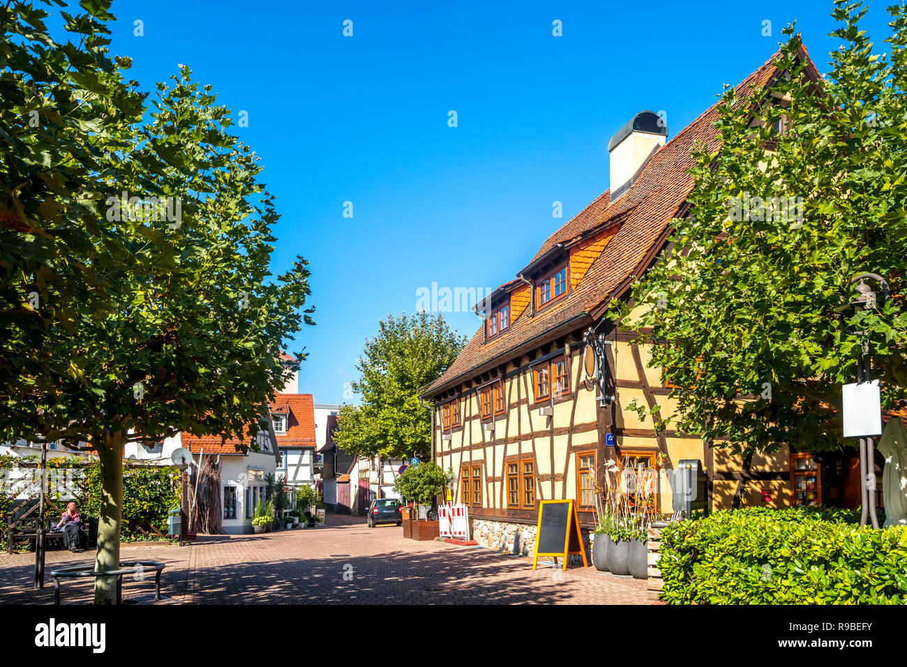 La storia della città di Hofheim am Taunus, Germania Foto Stock