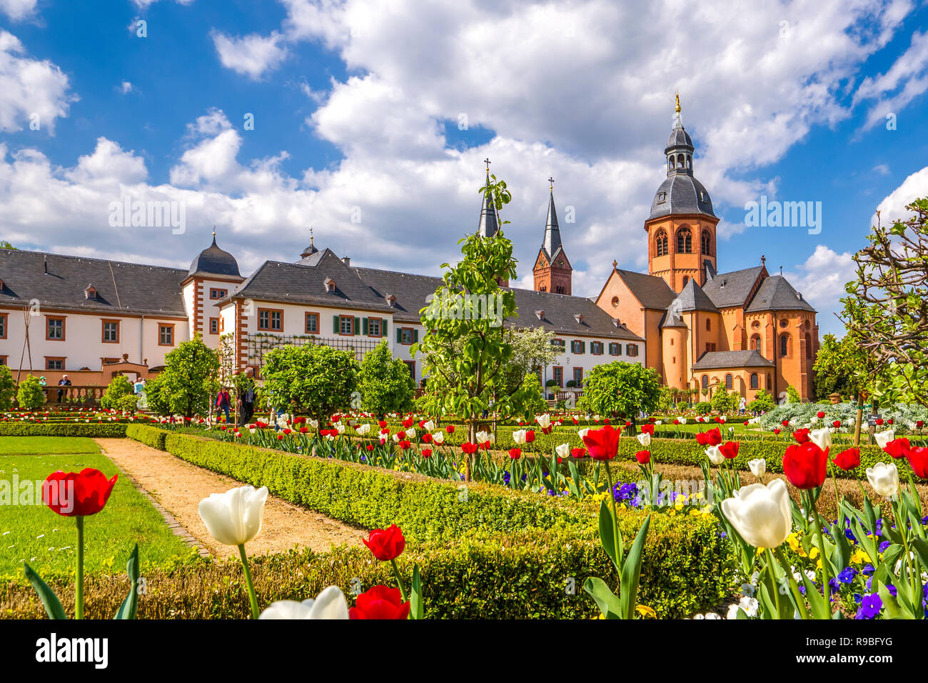 Abbey Seligenstadt, Germania Foto Stock