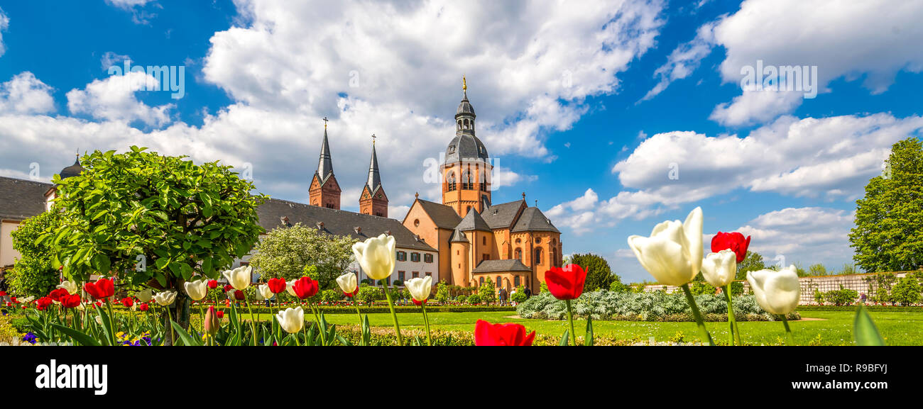 Abbey Seligenstadt, Germania Foto Stock