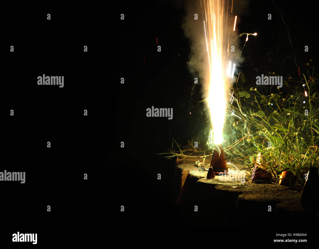 Diwali Festival celebrazione fuochi d'artificio Foto Stock
