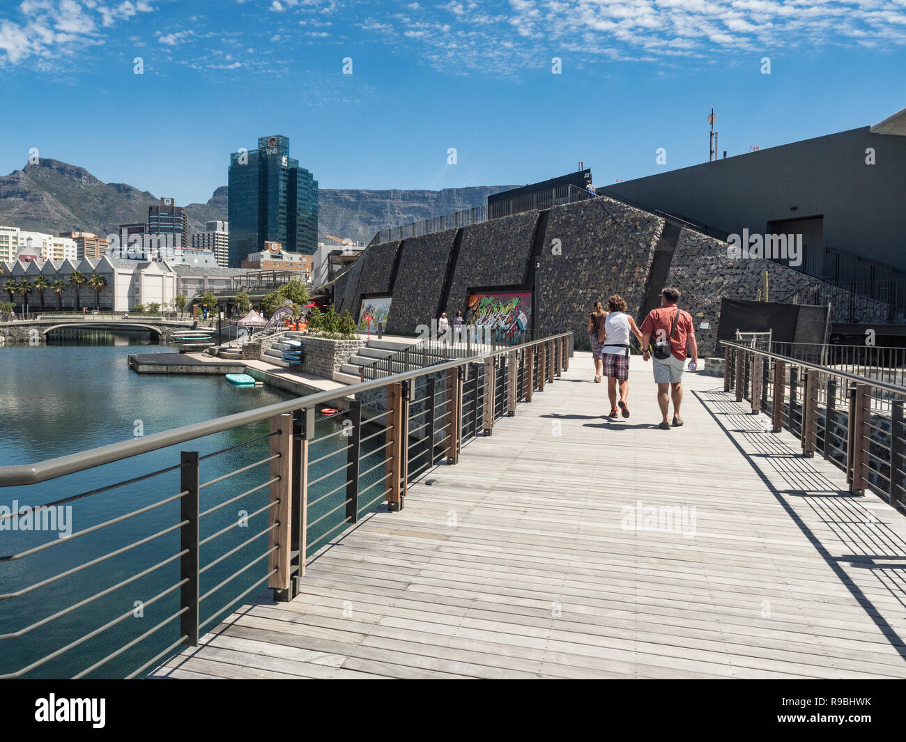 Un gruppo di turisti Passeggiate in Città del Capo. Sud Africa Foto Stock