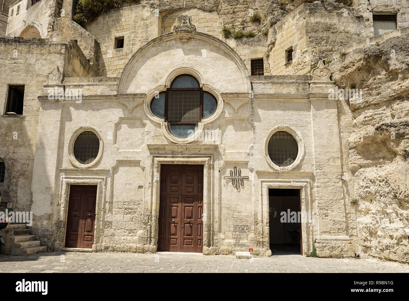 Chiesa di San Pietro Barisano. Vecchia chiesa rupestre a Matera, Basilicata. Italia Foto Stock