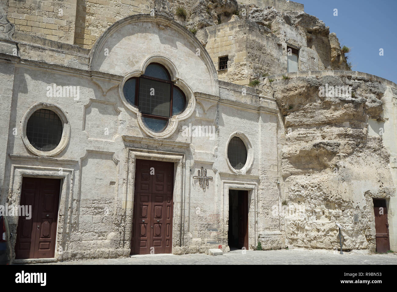 Chiesa di San Pietro Barisano. Vecchia chiesa rupestre a Matera, Basilicata. Italia Foto Stock
