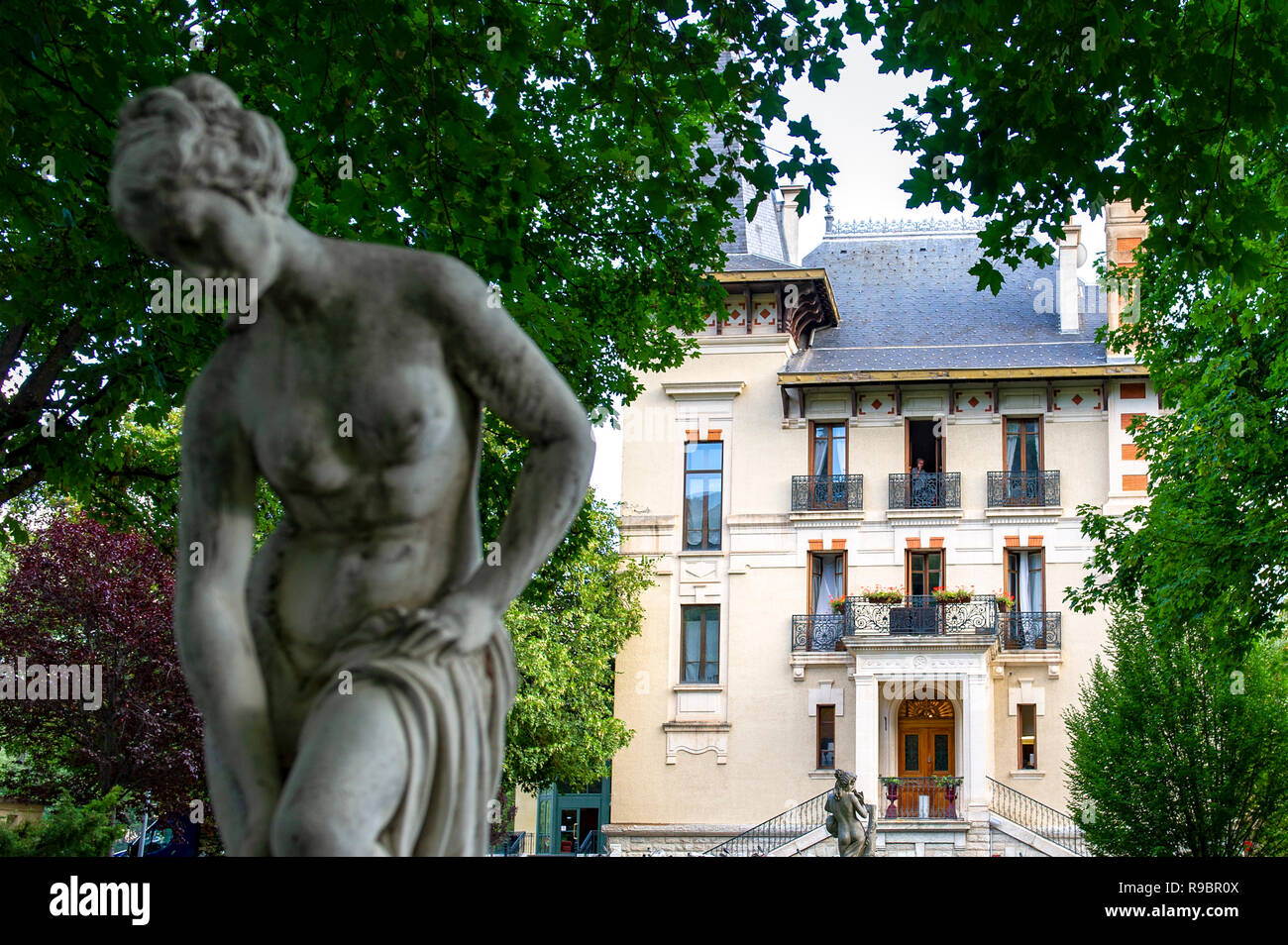 La Francia. Alpes de Haute Provence. Jausiers (04). Valle del Ubaye. Chateau Hotel Villa Morelia Foto Stock