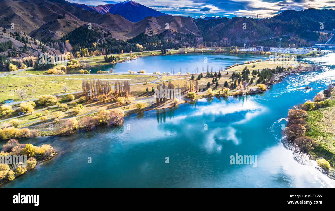 Il lago di Benmore Nuova Zelanda Foto Stock