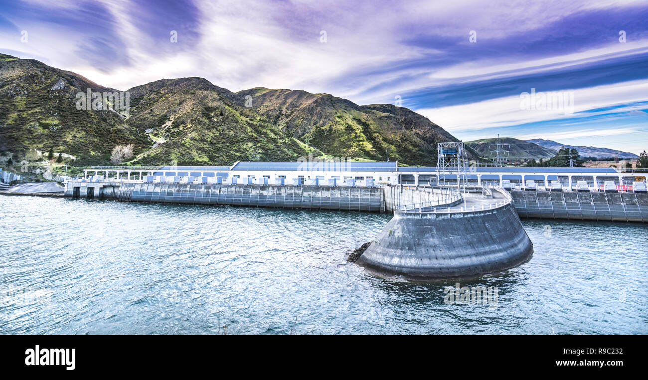 Lago diga Aiemore Nuova Zelanda Foto Stock