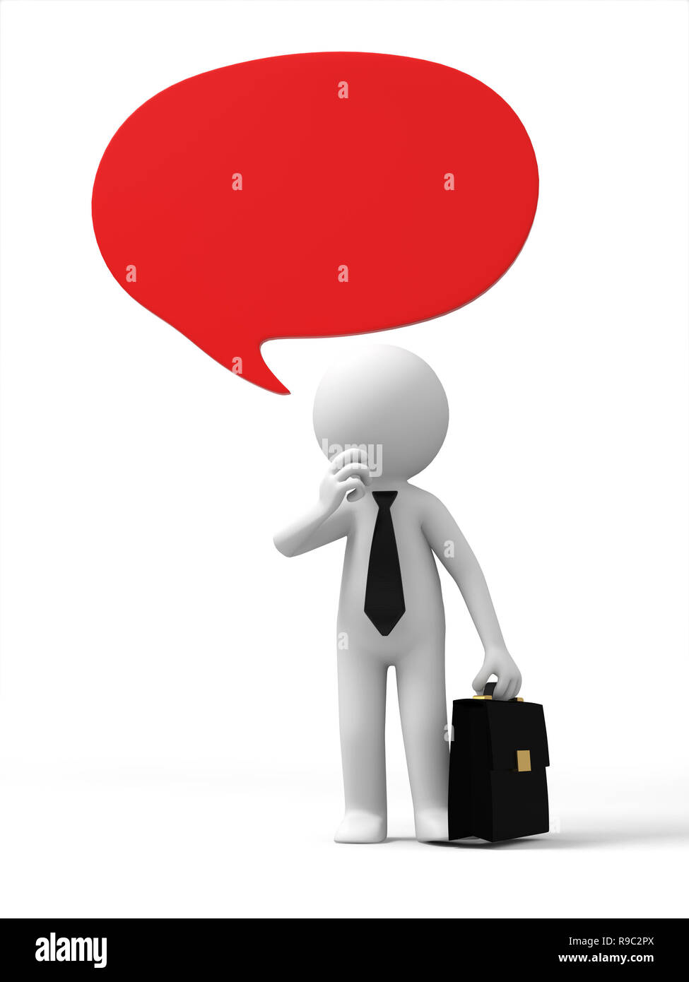 Un business di persone nel pensare Foto Stock