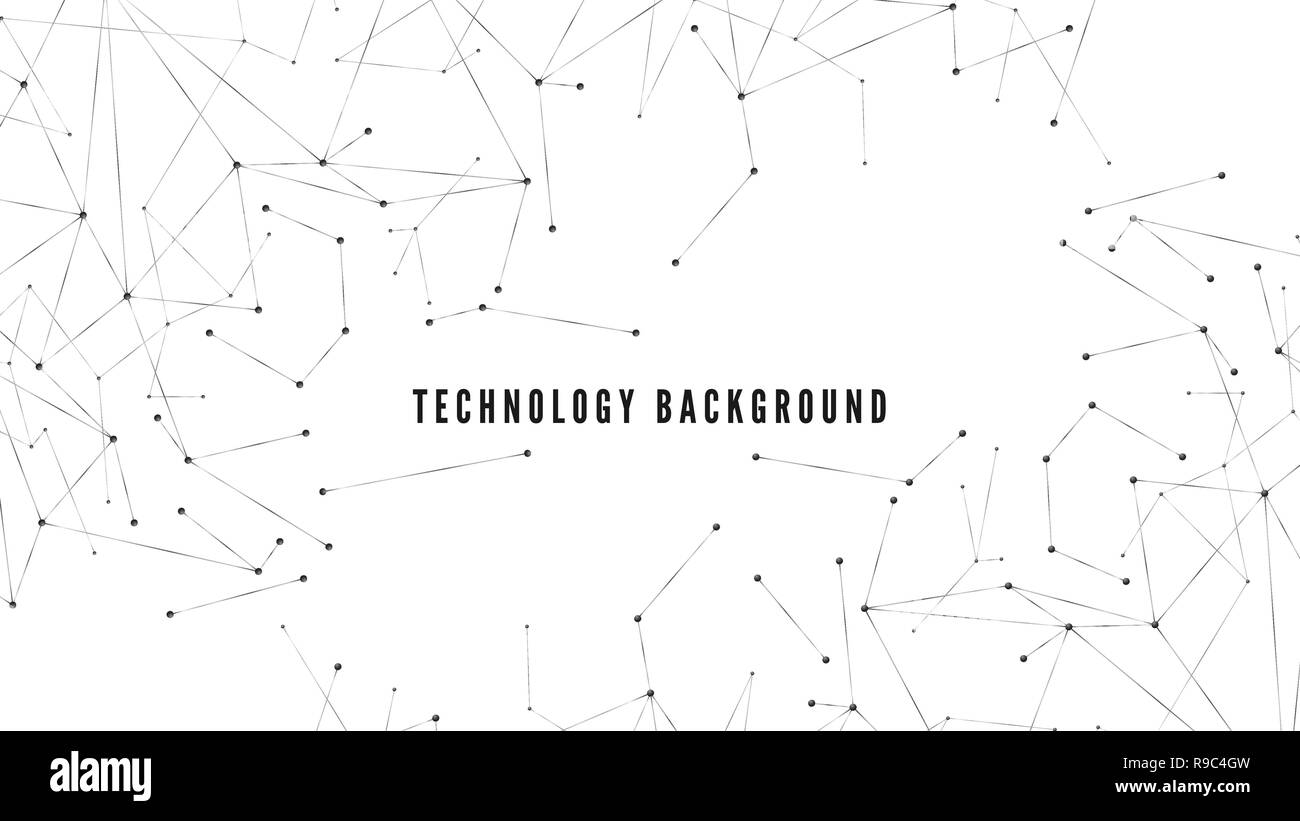 Sfondo poligonale. La tecnologia o la scienza del design. Dati di grande struttura astratta. Punti e linee di configurazione web. Illustrazione Vettoriale Illustrazione Vettoriale