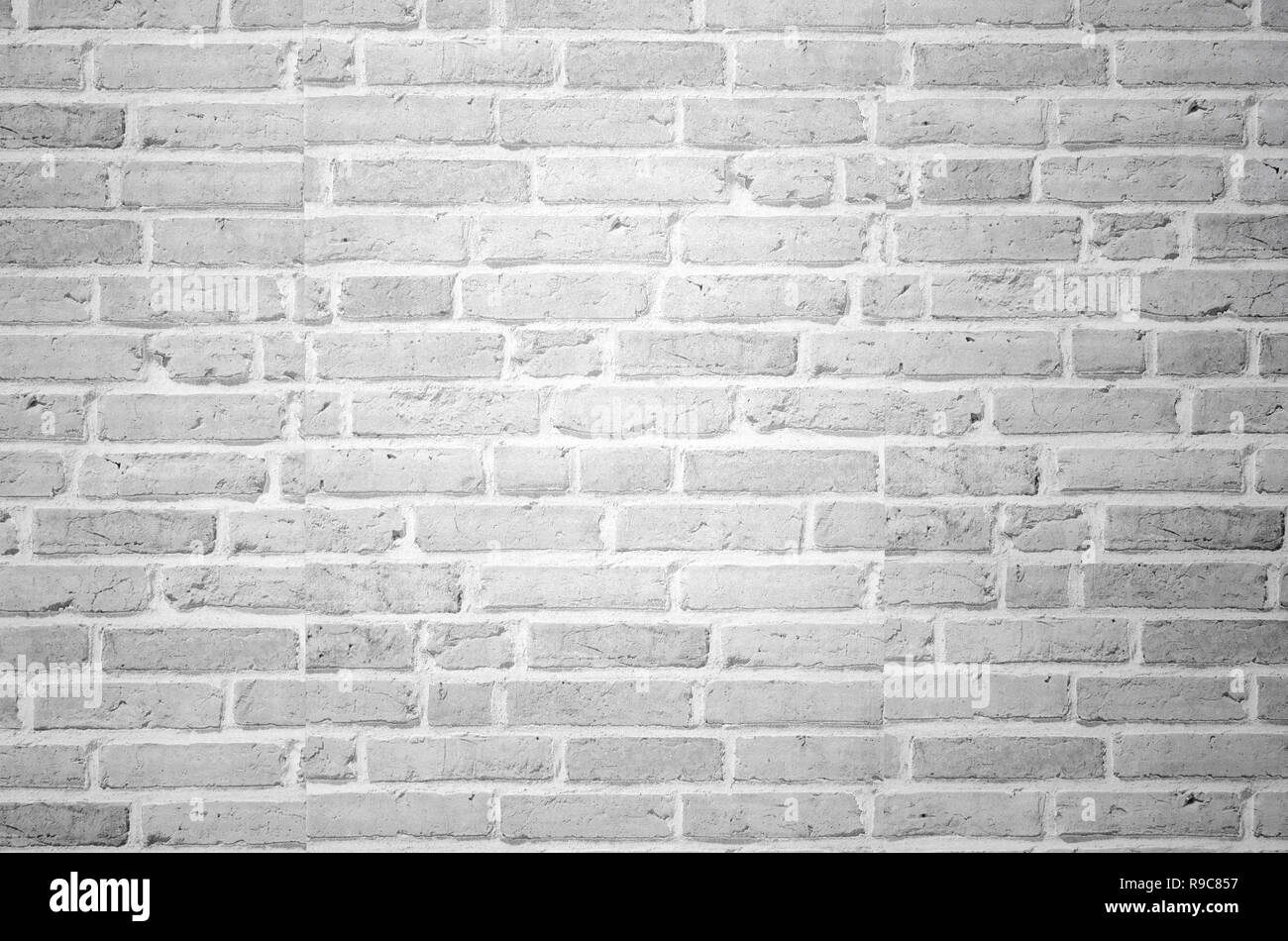 Bianco parete di mattoni per lo sfondo o texture Foto Stock Bianco parete di mattoni per lo sfondo o texture Foto Stock