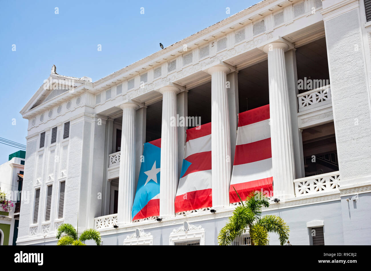 San Juan, Porto Rico - 4 Agosto 2018: Albizu University di San Juan è il primo acquirente indipendente della scuola professionale di psicologia in Nord America. Foto Stock