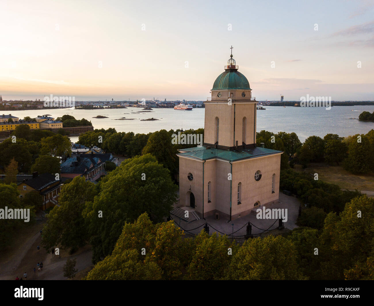 Suomenlinna fortezza sul mare di Helsinki Foto Stock