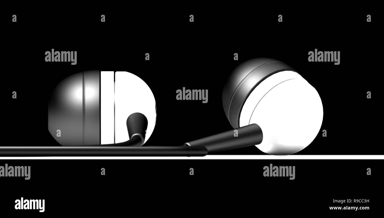 3D render auricolare Foto Stock