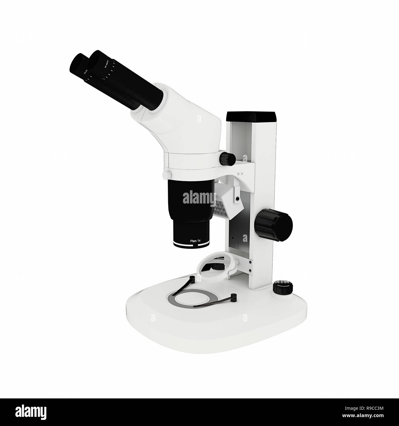 3D render di microscopio Foto Stock