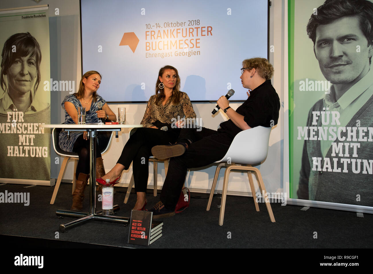 Parlando tornate alla fiera del libro 2018 in frankfurt am main Germania Foto Stock