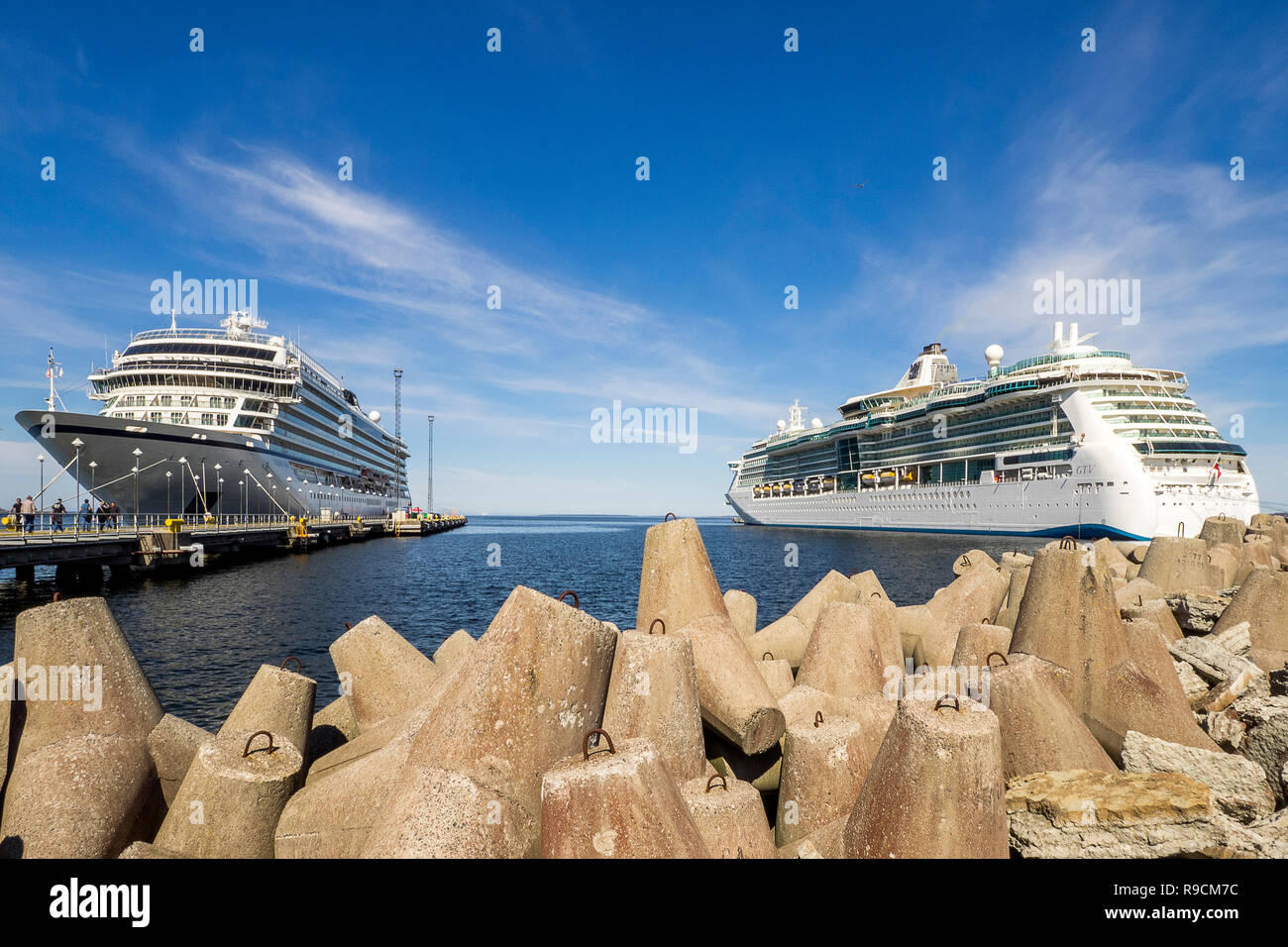 Europa - Cruise Terminal a Tallinn Foto Stock