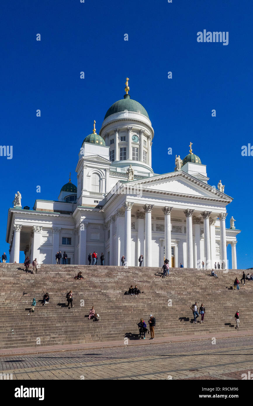 Europa - Piazza del Senato Kathedrale a Helsinki Foto Stock