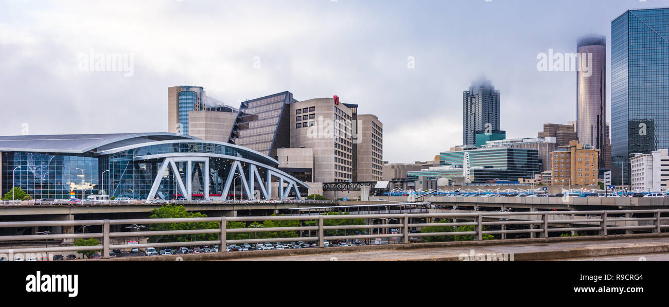 Il centro cittadino di Atlanta, Georgia lo skyline della citta'. (USA) Foto Stock