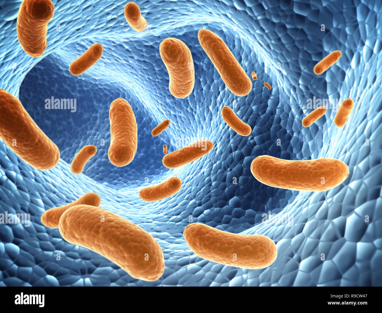 I batteri patogeni. 3D render Foto stock - Alamy
