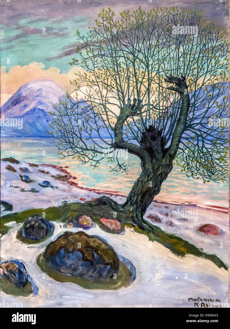 Marsmorgen - una mattina di marzo da Nikolai Astrup (1880-1928), olio su tela, c.1920 Foto Stock